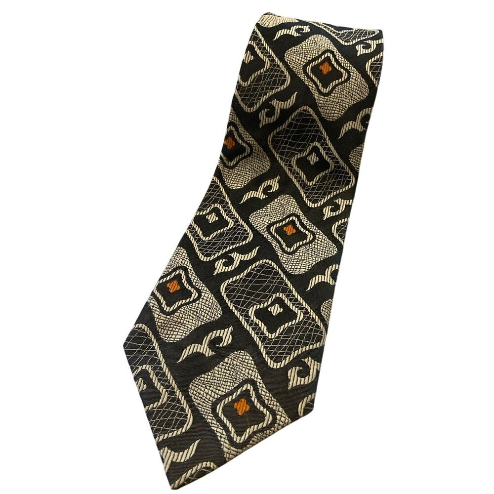 Vintage 1950's Dacron Tie | Black & White |‎ Superba Brand